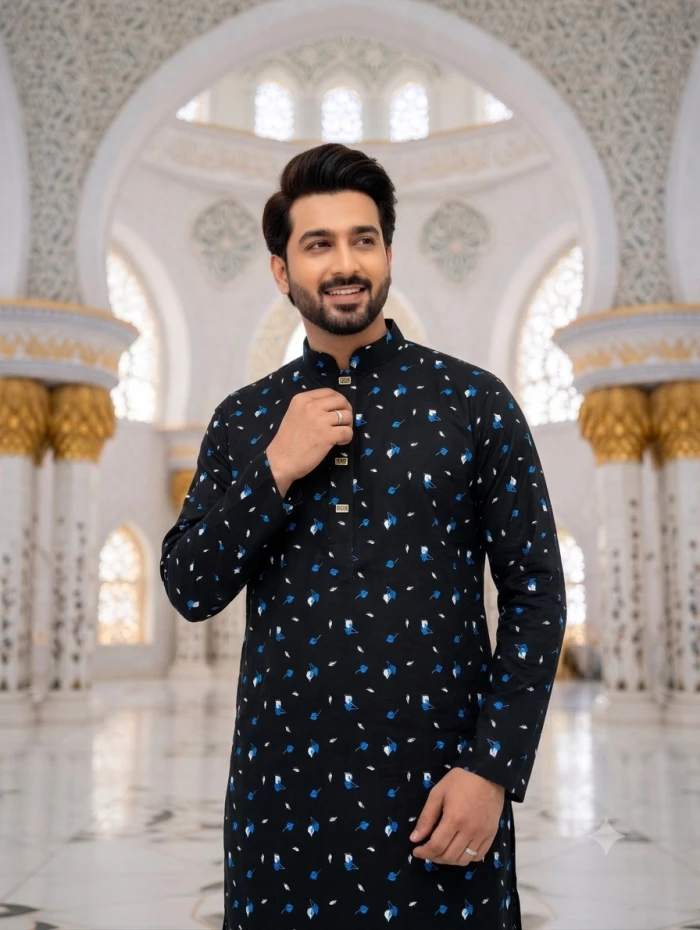 কটন পাতা কালো নীল