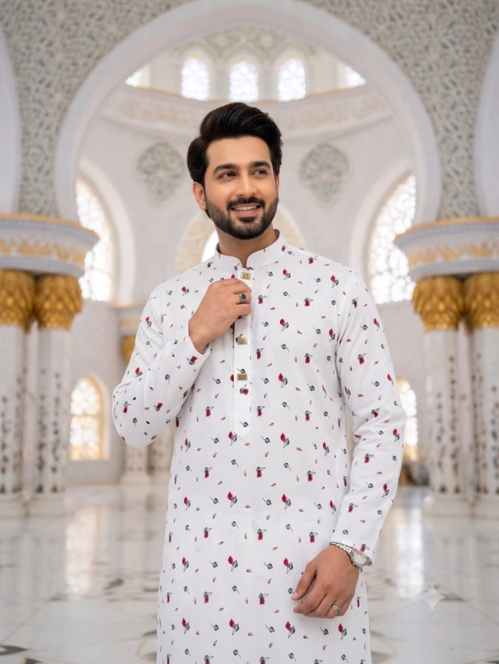 কটন পাতা সাদা লাল